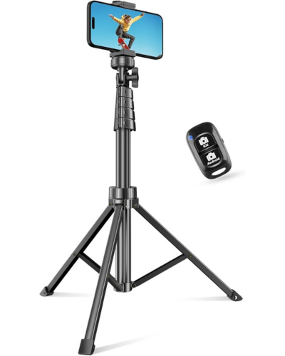 Phone tripod with bluetooth remote essential for travel