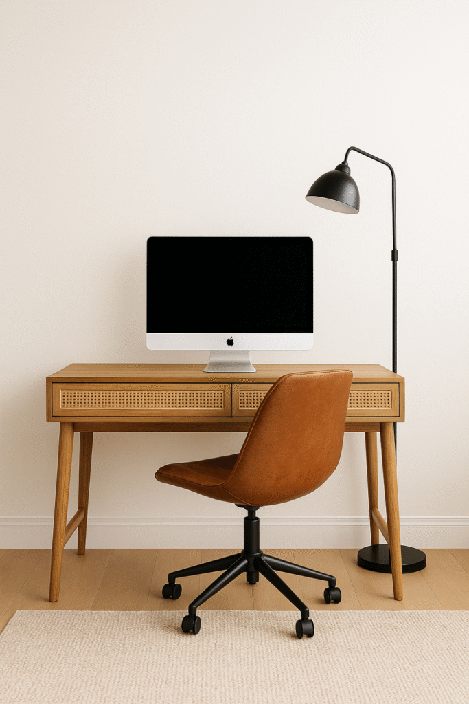 desk and chair set with lamp for kids room