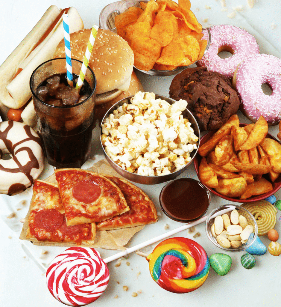 Junk food that is not good food for glowing skin