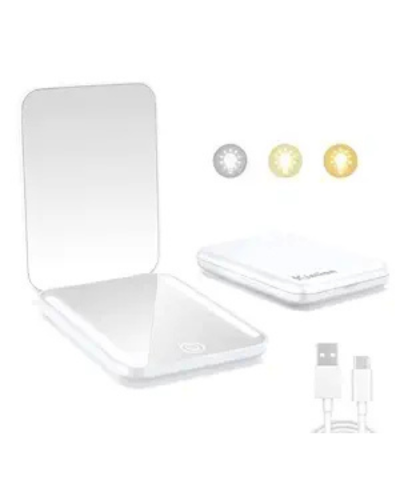 Pocket mirror compact for makeup bag