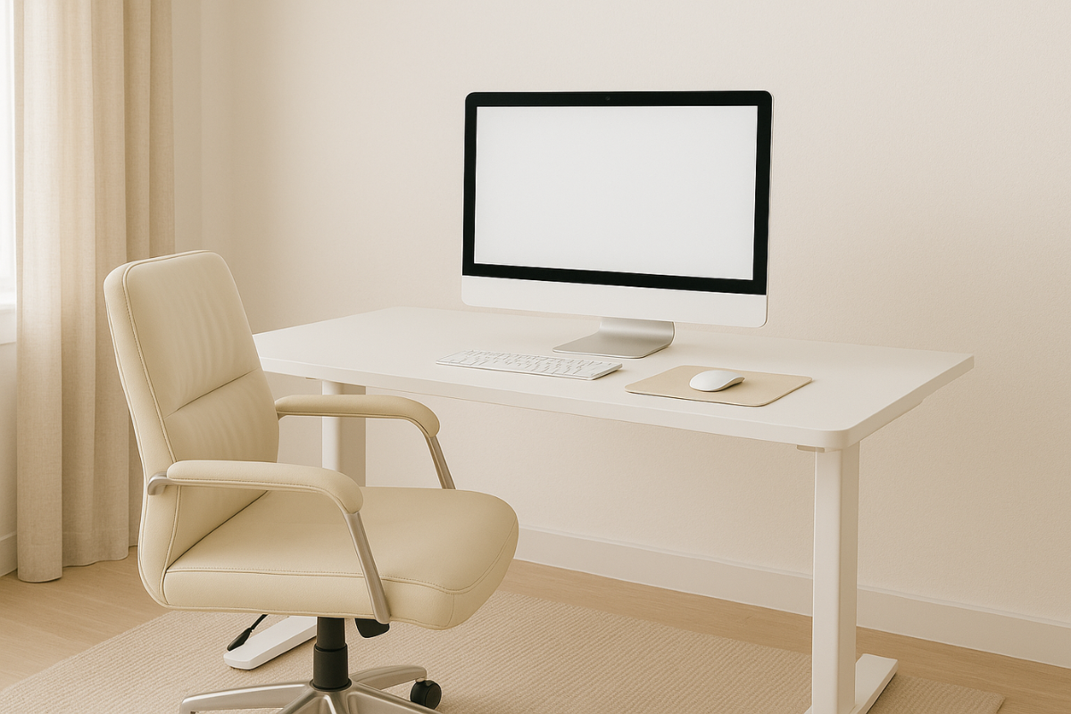 desk and chair for a healthy home workspace
