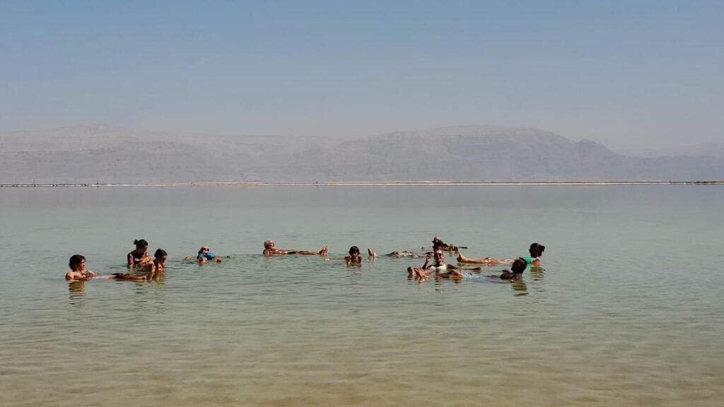 floating in the dead sea Israel