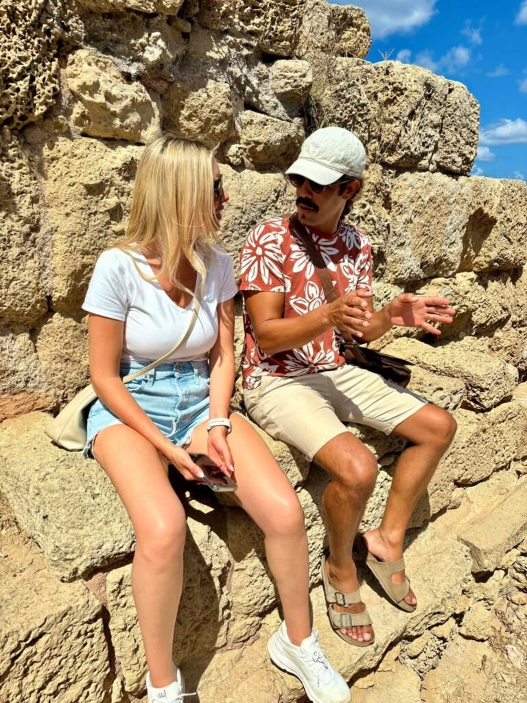 Ancient toilet ruins in Caesarea Israel