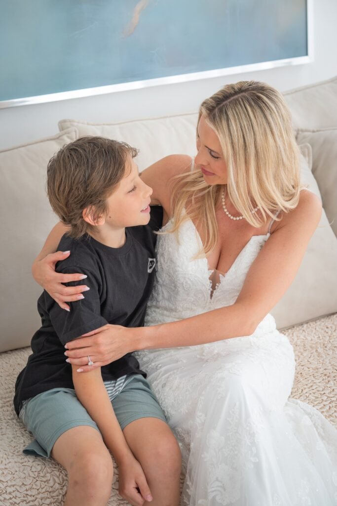 mother and son at our wedding in Jerusalem, Israel