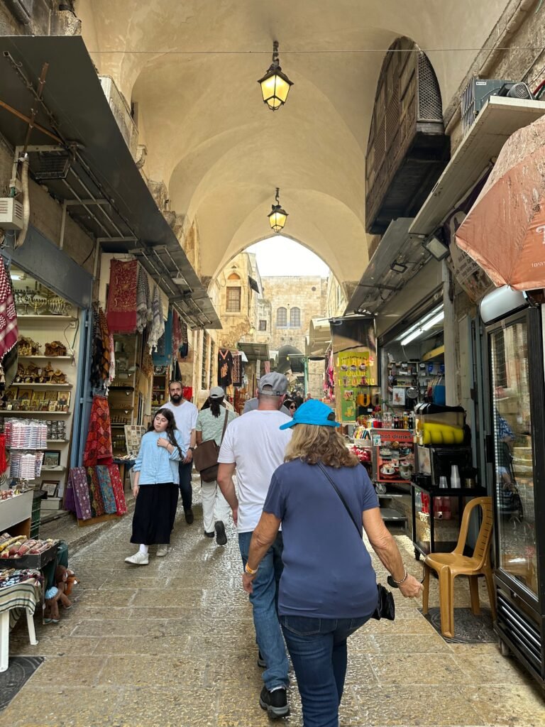 walking through the four quarters in Jerusalem Israel