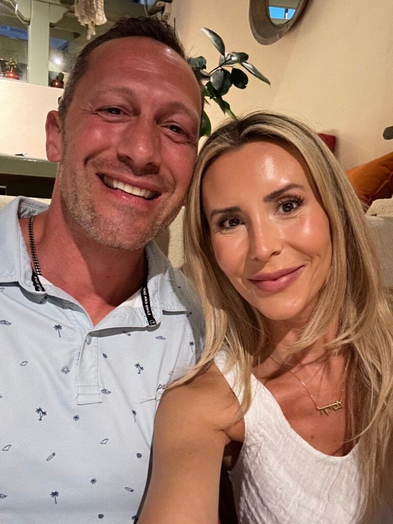 Dinner in Oia on honeymoon in Greece